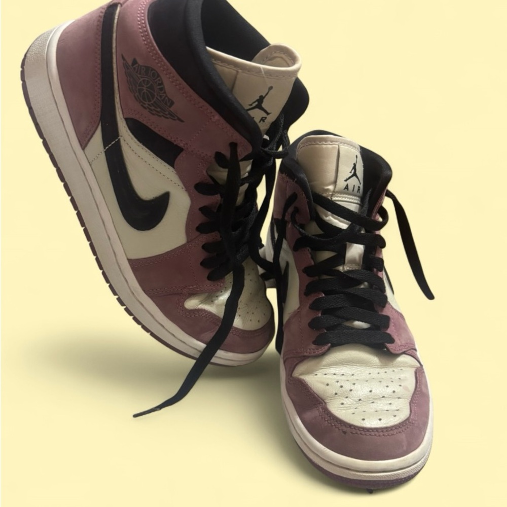 Jordan Women's Sneakers - Maroon and Cream